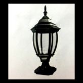 Đèn gắn đầu trụ cổng, cột, hàng rào CT-6164 Ø160xH350